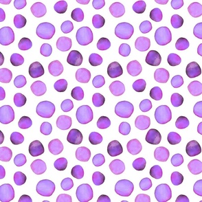 Watercolour Dots in purple (Small)