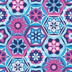 Crochet Blanket - Blue Purple