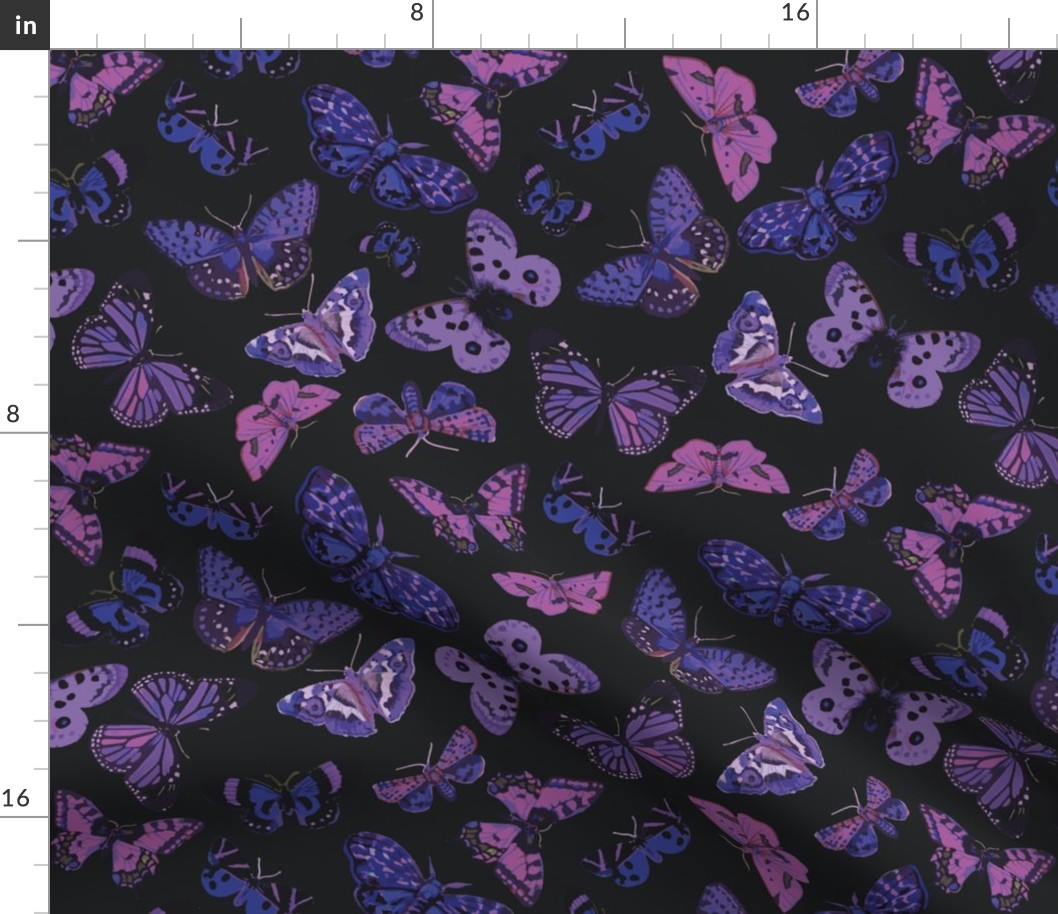 butterfly - purple and blue - large