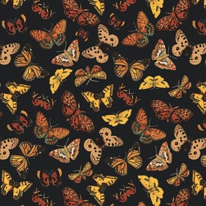 butterfly - yellow and orange - large