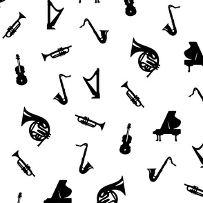 musical instruments - scattered - large