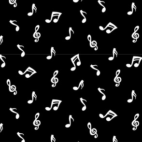 musical notes - scattered