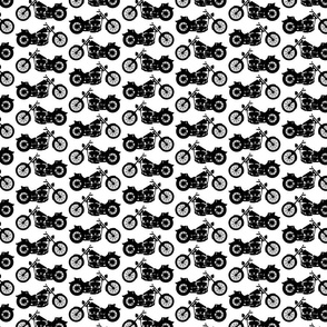motorbike - black and white