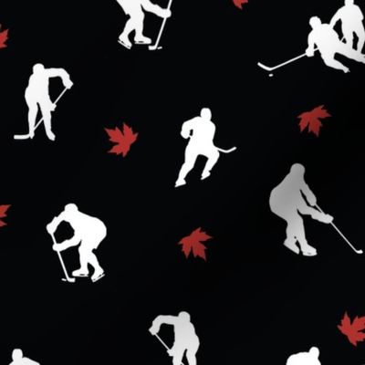 ice hockey players - canada - black - white - red
