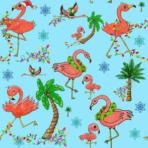 Flamingo Retro Christmas