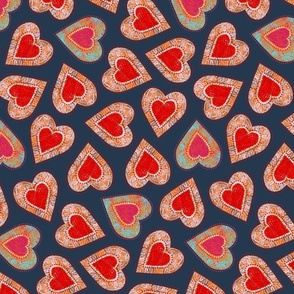 hot hearts on a navy blue background 12 