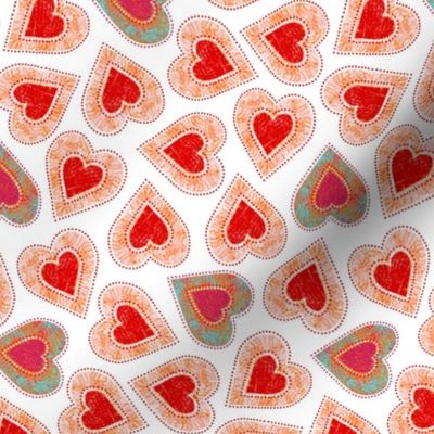 smaller colored hearts on a white background 6 