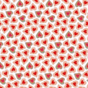smaller colored hearts on a white background 6 