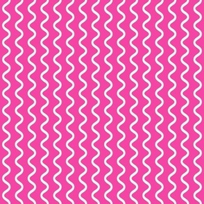 White on Hot Pink Curved Zig Zag
