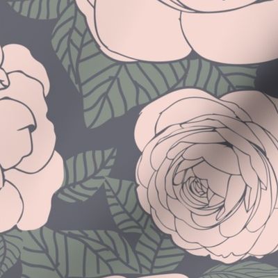 Camelia Garden- pink grey