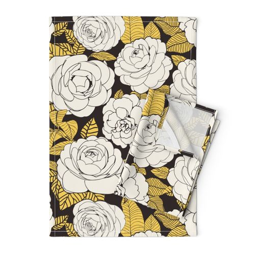 Camelia  floral Garden- Yellow beige