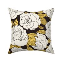 Camelia  floral Garden- Yellow beige