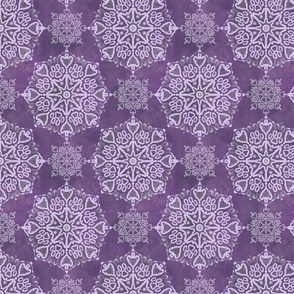 Cat love mandala paws - purple grape