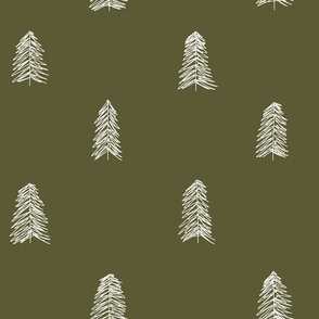 Scribble Trees x Olive Green