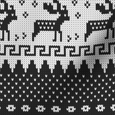 Retro Christmas knit black