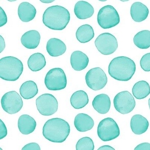 Watercolour Dots in Turquoise (small)