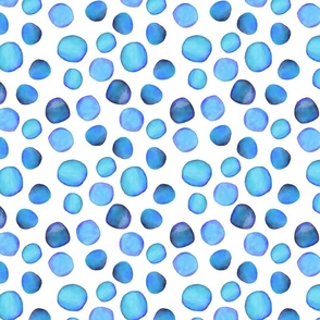 Watercolour Dots in Blue (small)