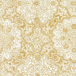 Gilded Alhambra Gold Block Print
