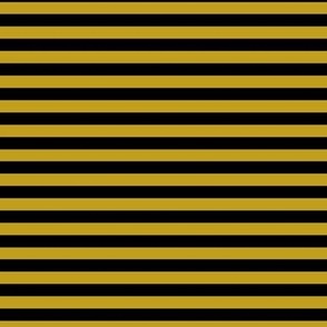 Horizontal Bengal Stripe Pattern - Gold and Black