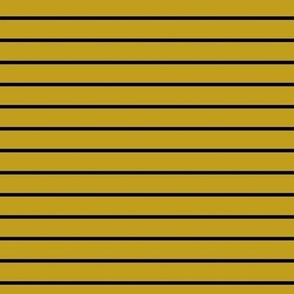Horizontal Pin Stripe Pattern - Gold and Black
