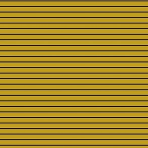 Small Horizontal Pin Stripe Pattern - Gold and Black