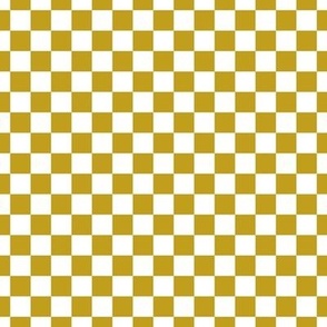 Checker Pattern - Gold and White