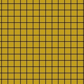 Grid Pattern - Gold and Black