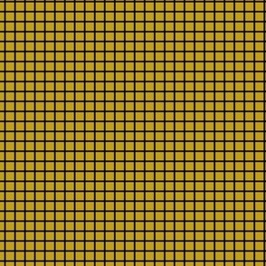 Small Grid Pattern - Gold and Black