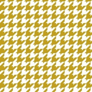 Houndstooth Pattern - Gold and White