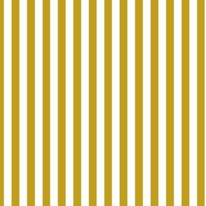 Vertical Bengal Stripe Pattern - Gold and White