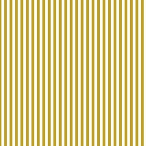 Small Vertical Bengal Stripe Pattern - Gold and White