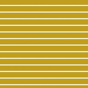 Horizontal Pin Stripe Pattern - Gold and White
