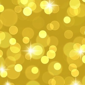 Large Sparkly Bokeh Pattern - Gold Color