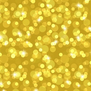 Large Starry Bokeh Pattern - Gold Color
