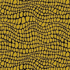 Alligator Pattern - Gold and Black