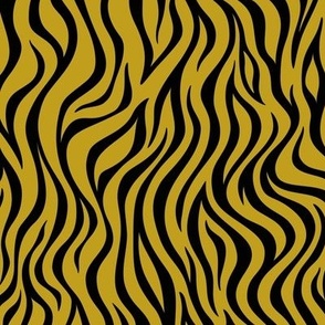 Zebra Stripe Pattern - Gold and Black