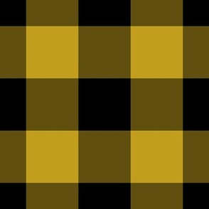  Jumbo Gingham Pattern - Gold and Black