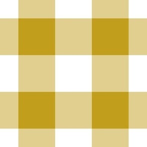  Jumbo Gingham Pattern - Gold and White