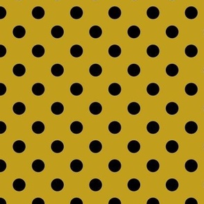 Polka Dot Pattern - Gold and Black