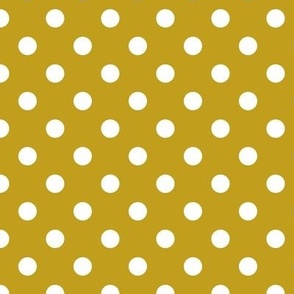 Polka Dot Pattern - Gold and White