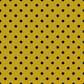 Small Polka Dot Pattern - Gold and Black