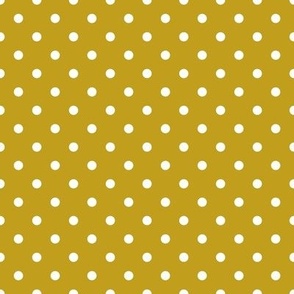 Small Polka Dot Pattern - Gold and White