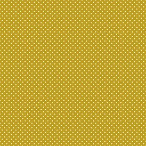 Micro Polka Dot Pattern - Gold and White