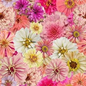 Multi-Color Zinnia Flower Bouquet