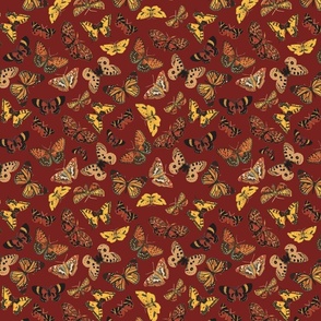 scattered butterfly - maroon - small