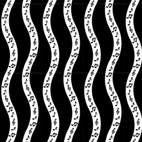 musical notes - stripe - medium