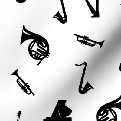 musical instruments - scattered - small