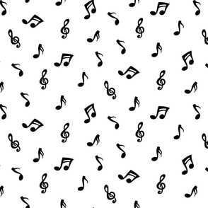 musical notes - scattered - small