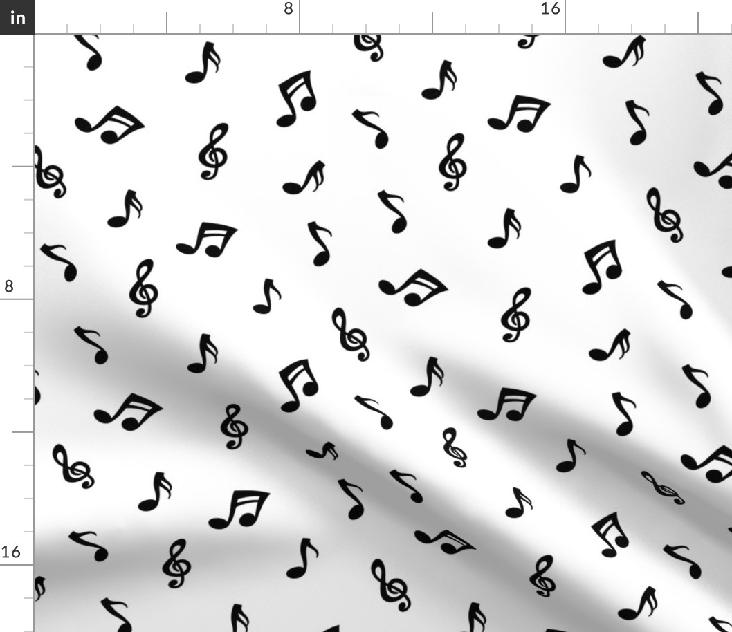musical notes - scattered - small