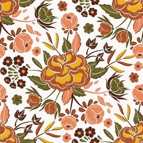 Autumn Flowers. Ditsy Floral Print